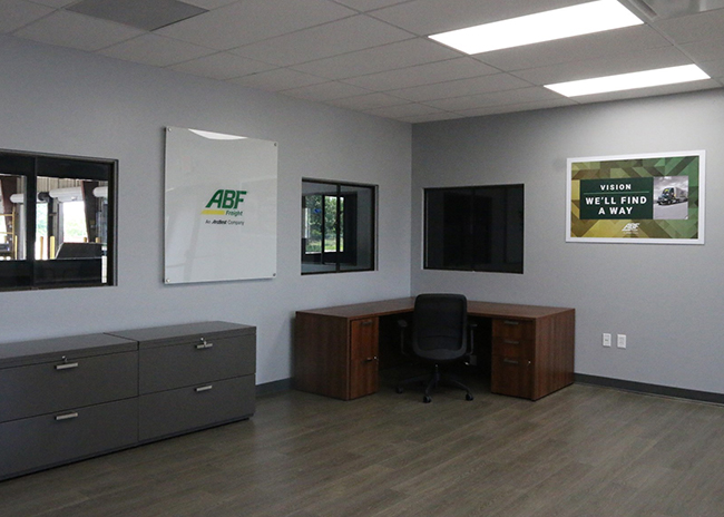Picture of updated office at ABF’s Service Center in Des Moines, IA 