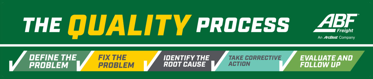 ABF Freight quality process banner